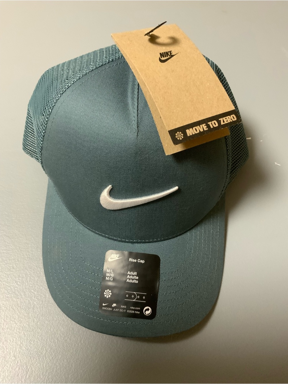 Nike Men's Teal Mesh-Back Cap with White Swoosh